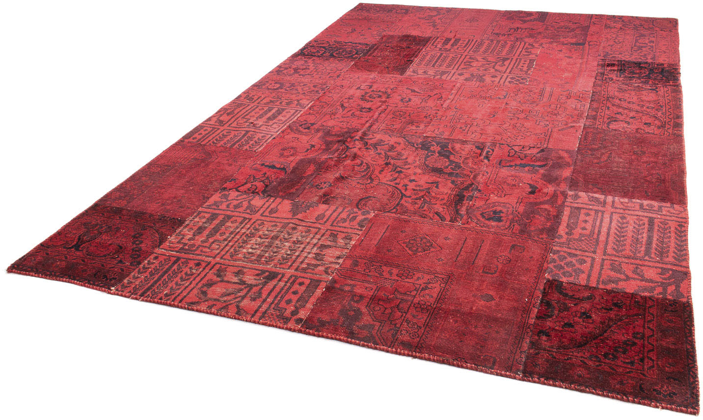 morgenland Teppich »Patchwork - 296 x 196 cm - dunkelrot«, rechteckig, Wohn günstig online kaufen