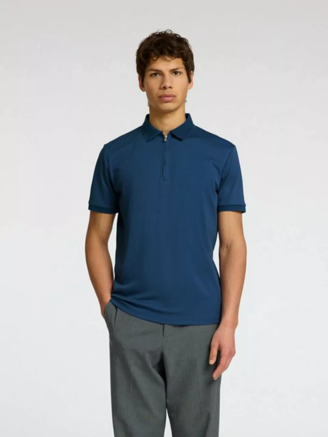 SELECTED HOMME Poloshirt SLHFAVE ZIP SS POLO NOOS günstig online kaufen