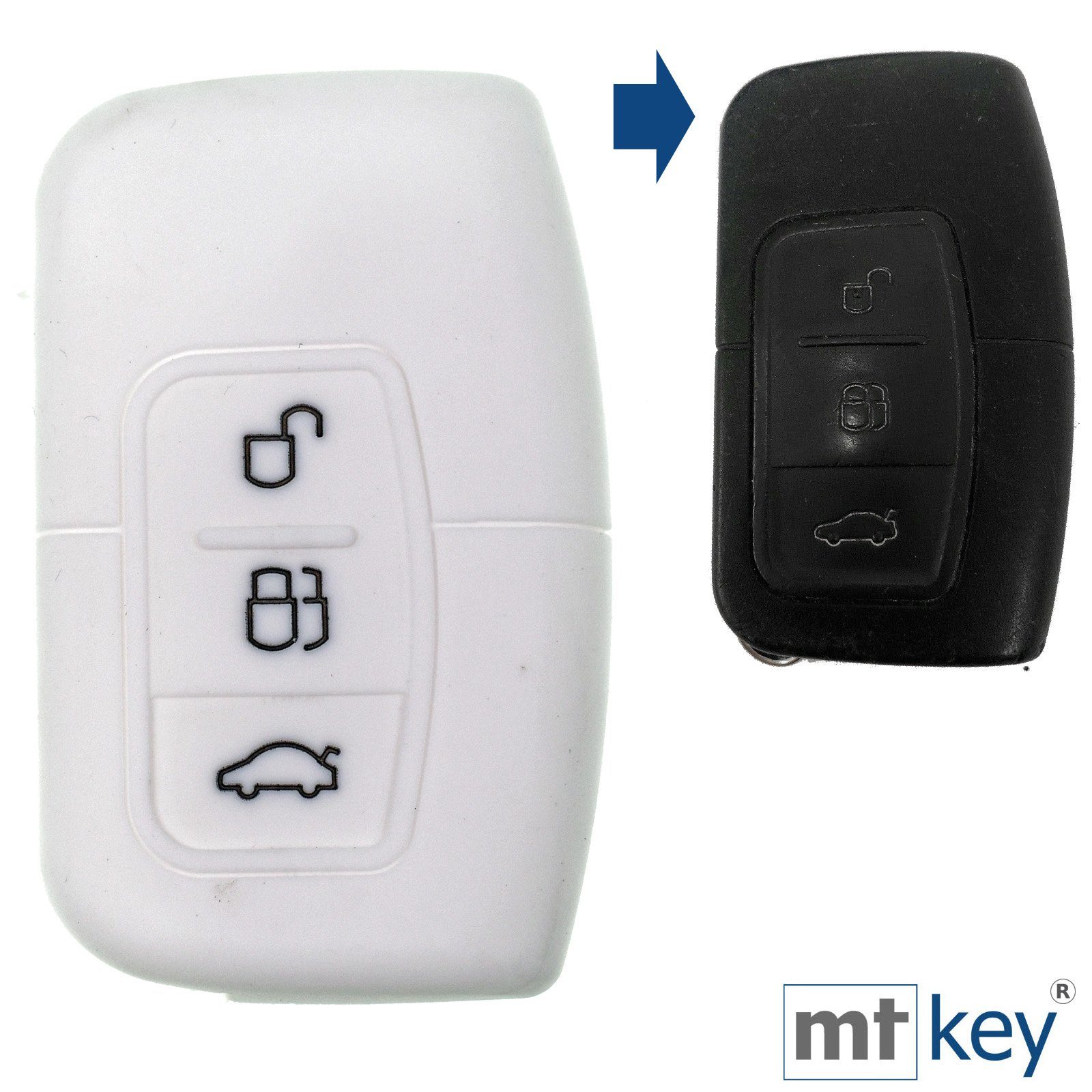 mt-key Schlüsseltasche Autoschlüssel Softcase Silikon Schutzhülle günstig online kaufen