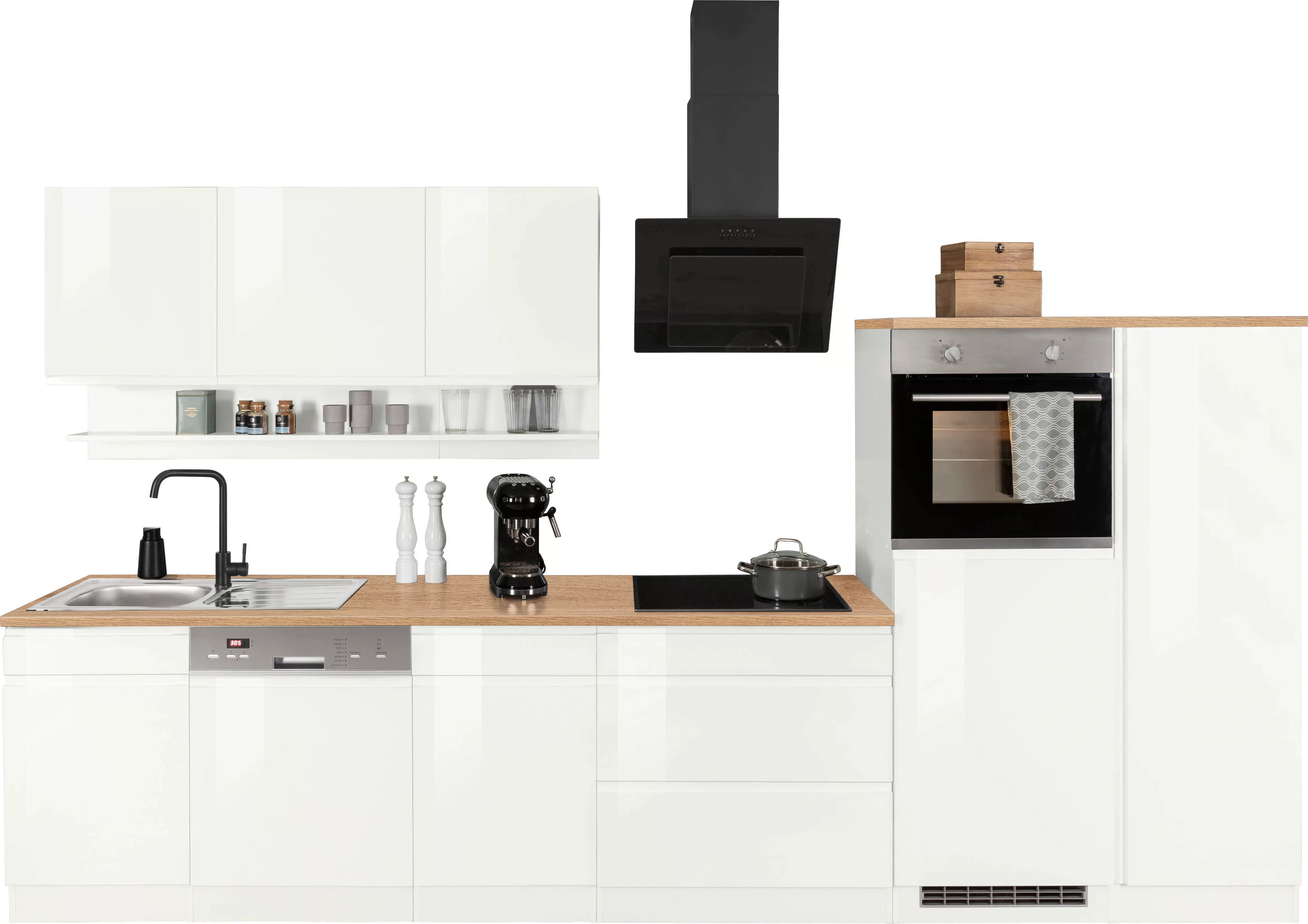 KOCHSTATION Küchenzeile "KS-Virginia", Breite 350 cm, ohne E-Geräte günstig online kaufen