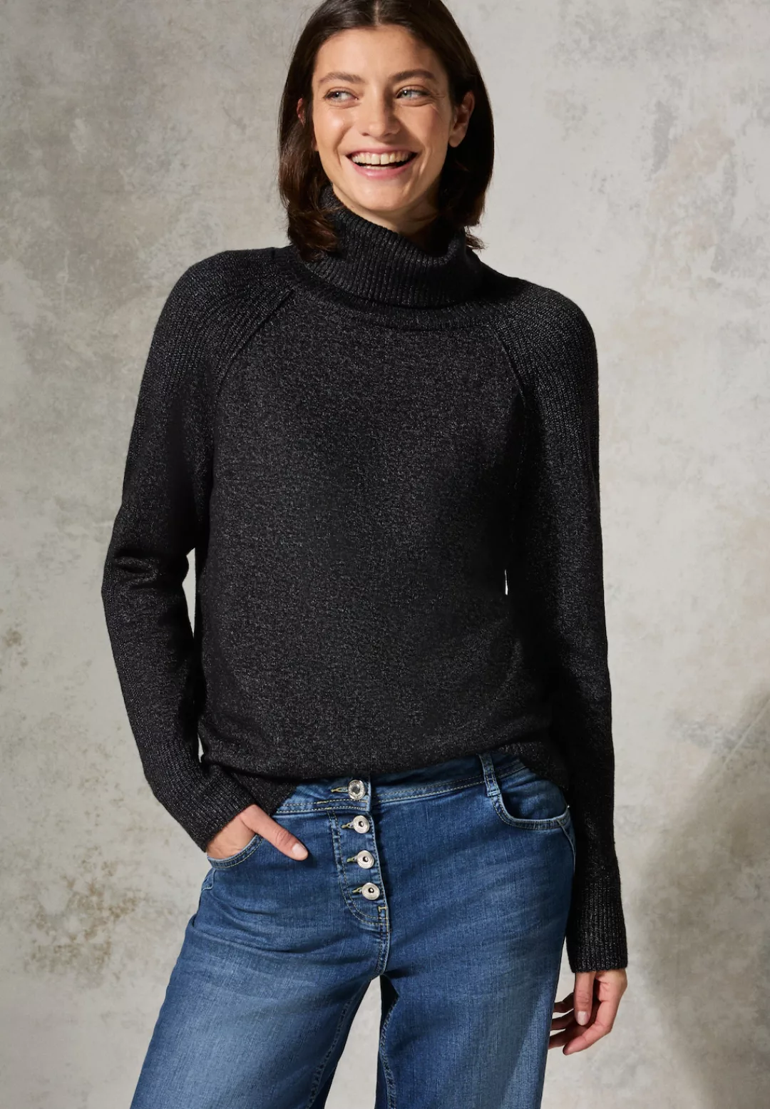 Cecil Strickpullover, aus Baumwolle mit Stretchanteil günstig online kaufen