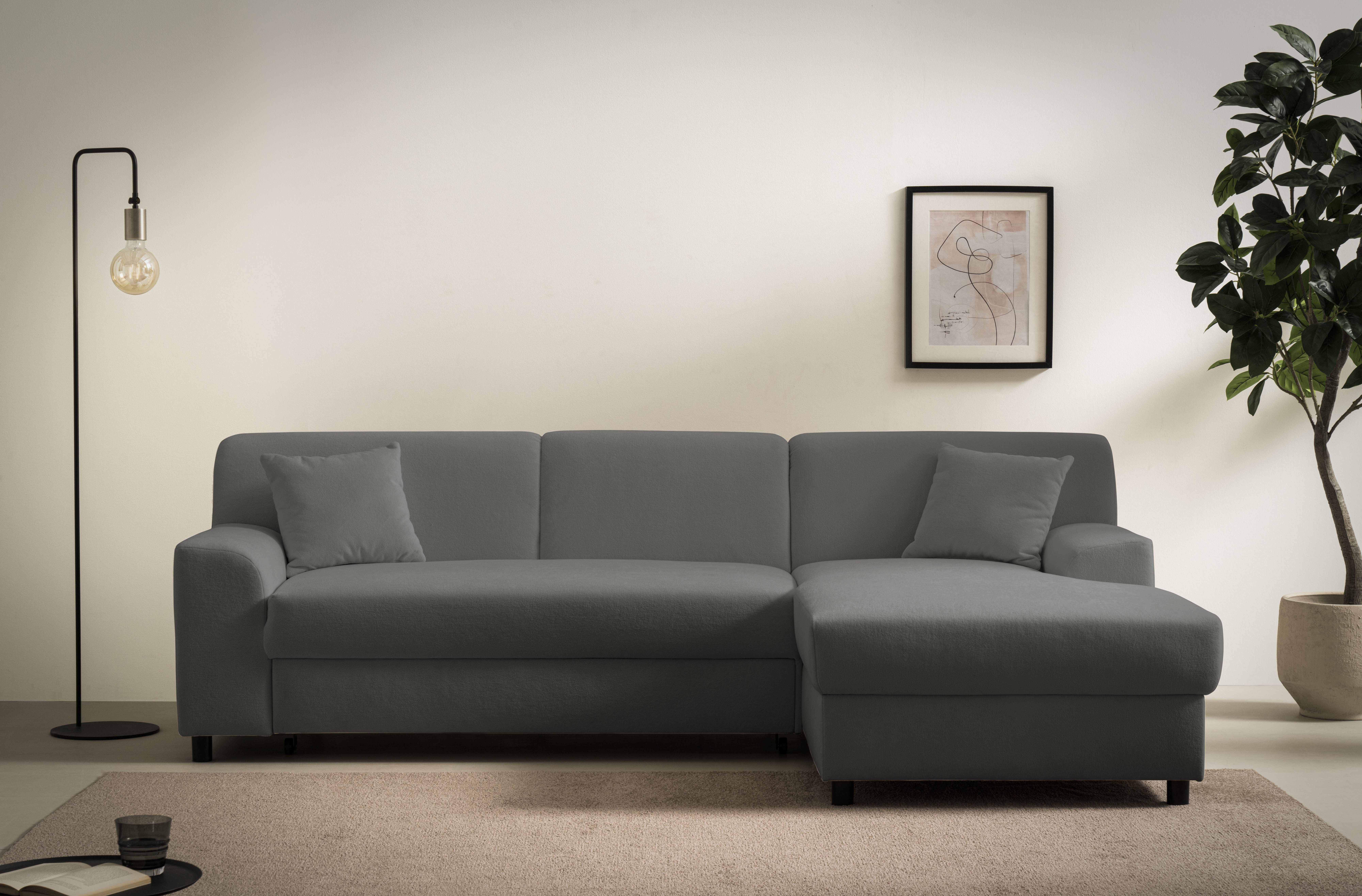 DOMO collection Ecksofa "Turah 2, L-Form, Cord oder Luxus-Microfaser, komfo günstig online kaufen