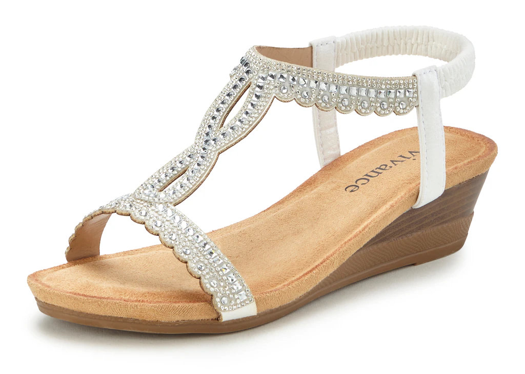 Vivance Sandalette "Sommerschuh", Sandale, Sommerschuh mit Glitzerdetails u günstig online kaufen
