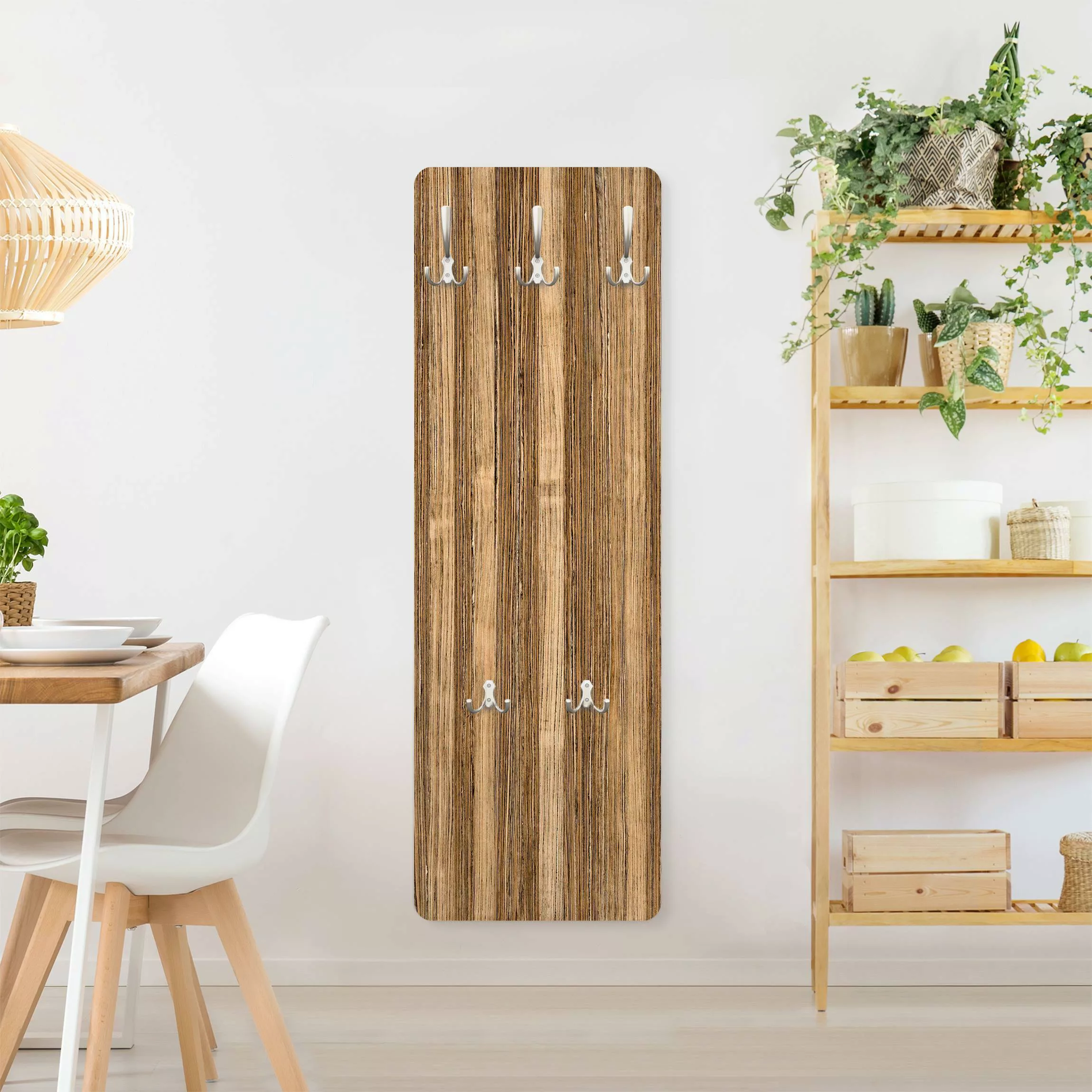 Wandgarderobe Holzpaneel Holzoptik Amazakou Light günstig online kaufen