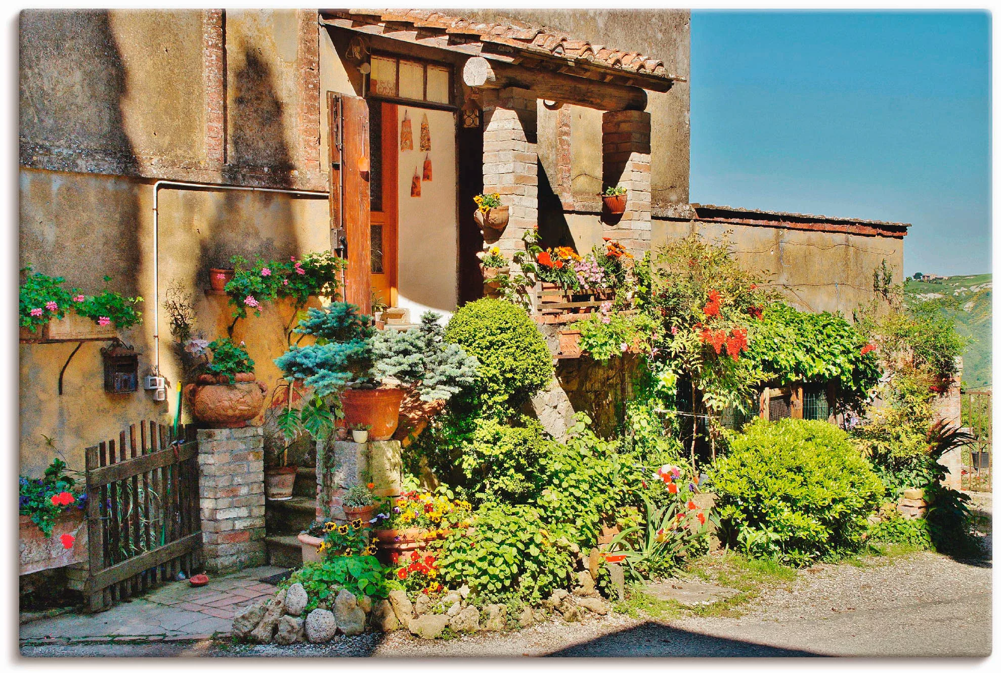 Artland Wandbild »Kleines Paradies in der Toskana«, Gebäude, (1 St.) günstig online kaufen