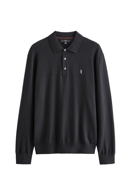 Next Langarm-Poloshirt Langärmeliges Regular Fit Poloshirt aus Strick (1-tl günstig online kaufen