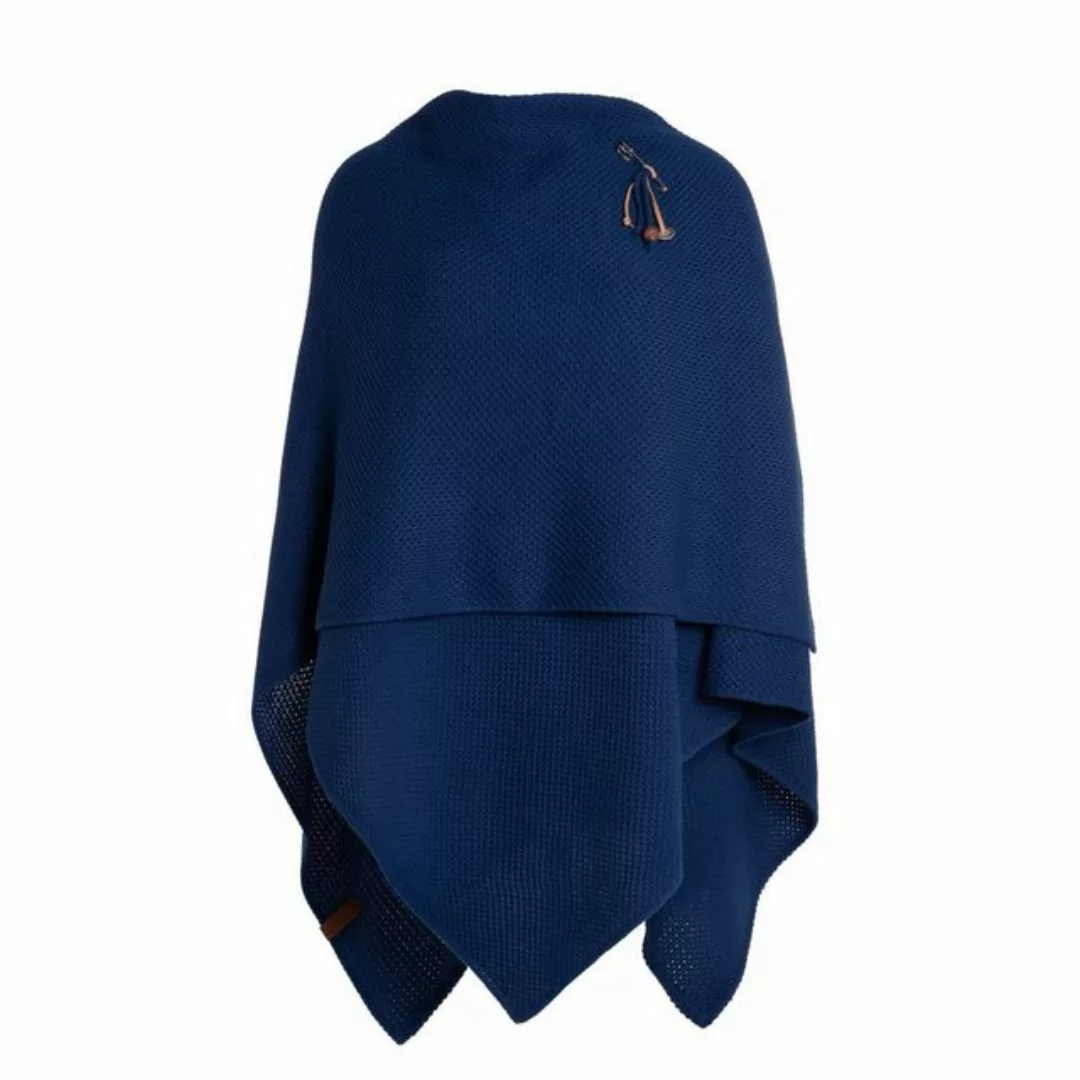 Knit Factory Strickponcho Jazz Poncho capes One Size Glatt Dunkelblau (1-tl günstig online kaufen