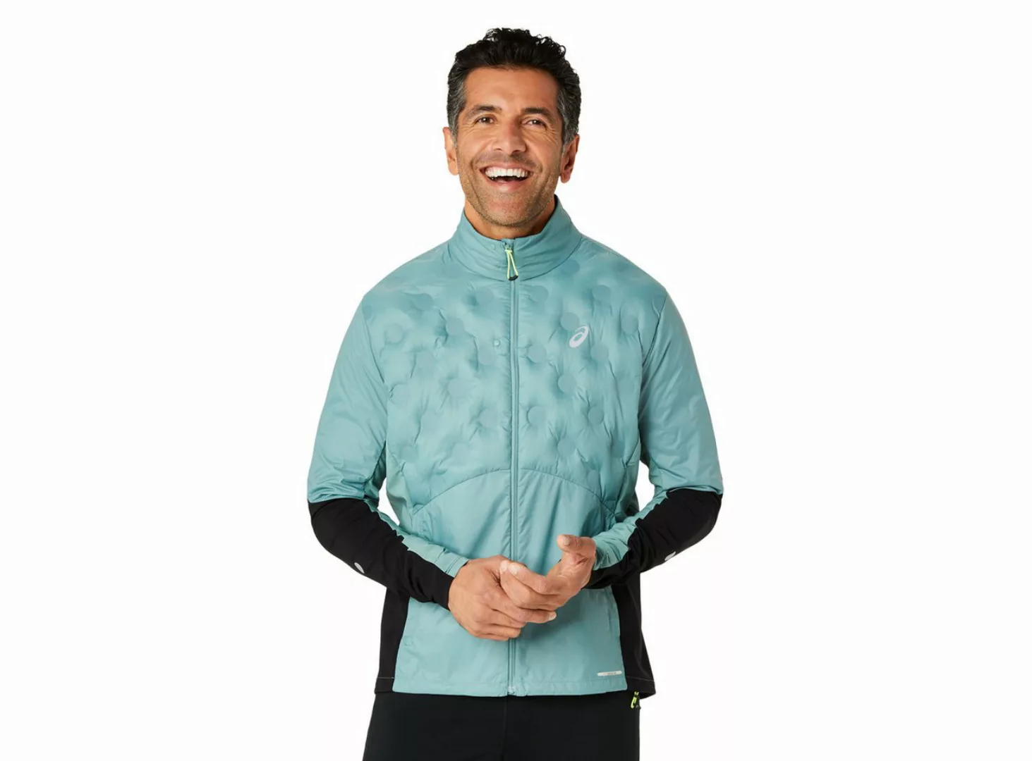 Asics Laufjacke Asics Road Winter Jacket Herren Celadon Grau L günstig online kaufen