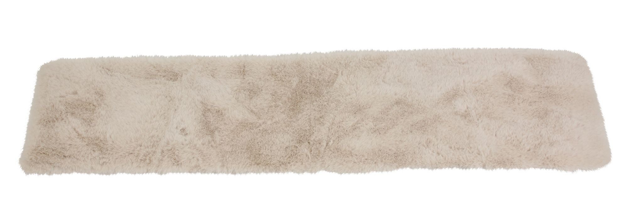 Dekoleidenschaft Tischläufer "Samtweich" creme aus flauschigem günstig online kaufen