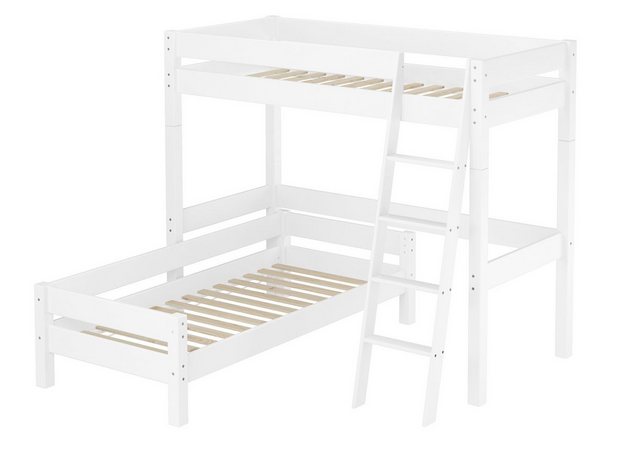 ERST-HOLZ Etagenbett Hochbett für Kinder mit Einzelbett 90x200 Stockbett Ki günstig online kaufen