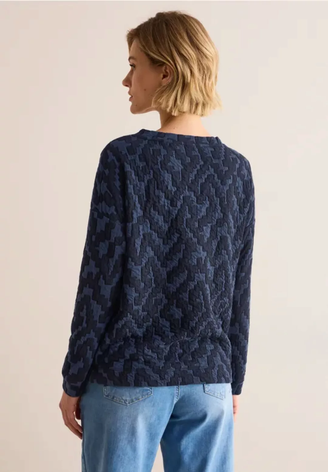 Jaquard Strukturshirt günstig online kaufen