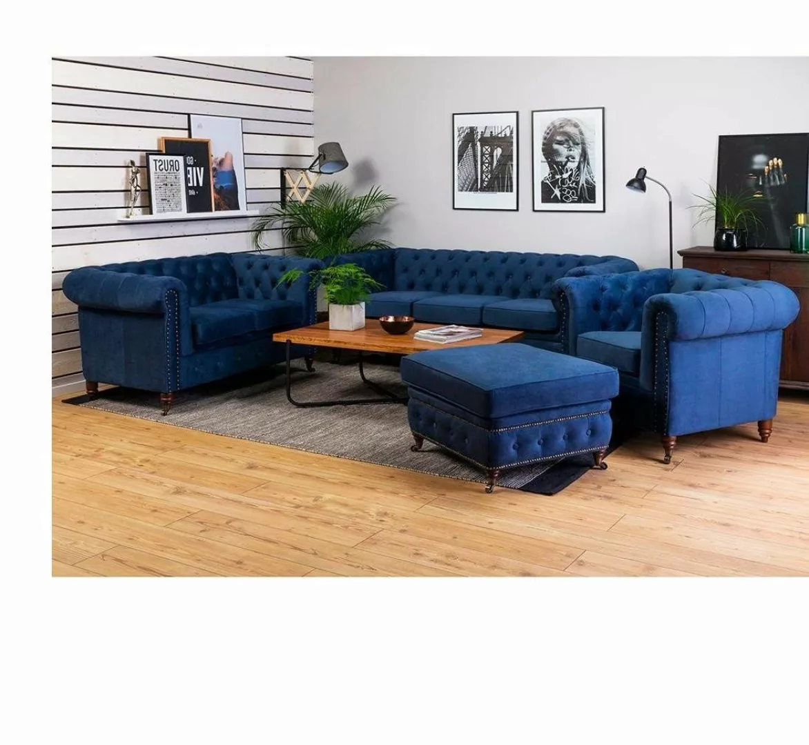 Xlmoebel Sofa Stilvolles Drei-Sitzer-Sofa Chesterfield Polstermöbel Sitzgel günstig online kaufen