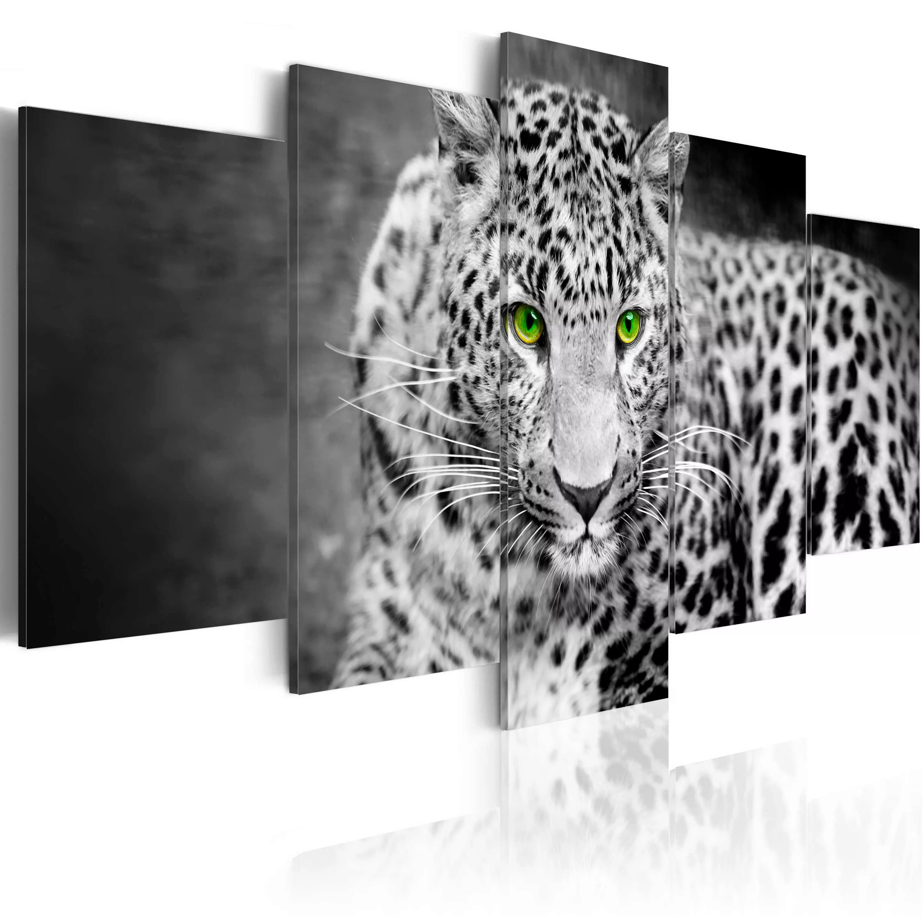 Wandbild - Leopard - black&white günstig online kaufen