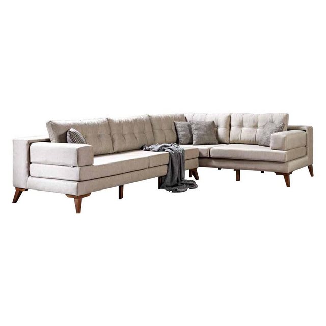 Xlmoebel Ecksofa Designer Ecksofa und Luxuriöser Sessel in Beige für das Wo günstig online kaufen