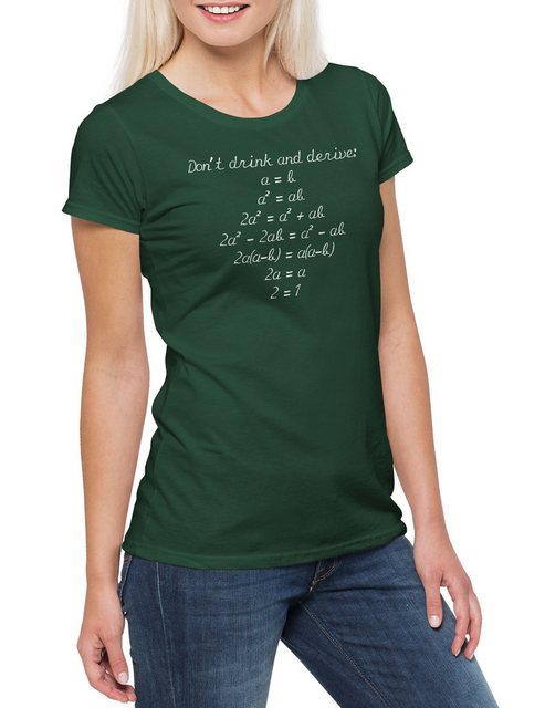 Urban Backwoods Print-Shirt Don't Drink And Derive Damen T-Shirt Mathelehre günstig online kaufen