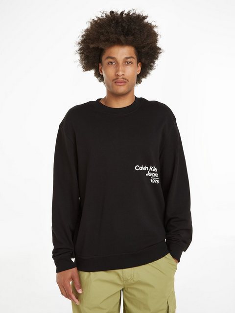 Calvin Klein Jeans Sweatshirt DIFFUSED LOGO CREW NECK mit Logodruck günstig online kaufen