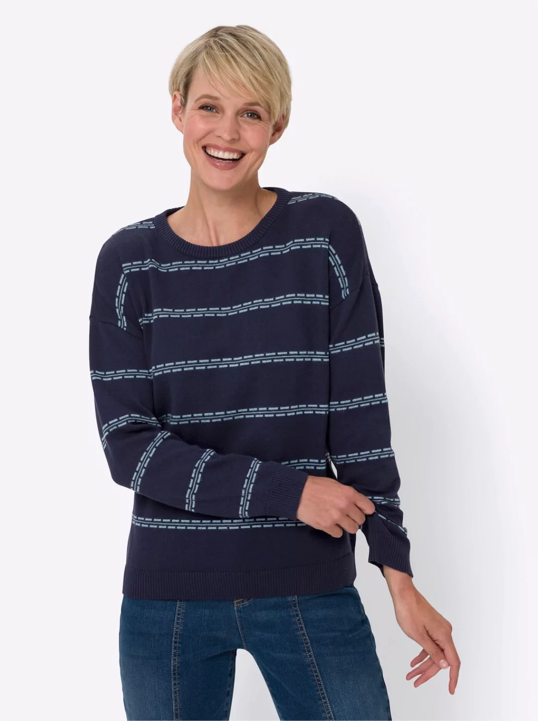 Classic Basics Stehkragenpullover "Jacquard-Pullover" günstig online kaufen