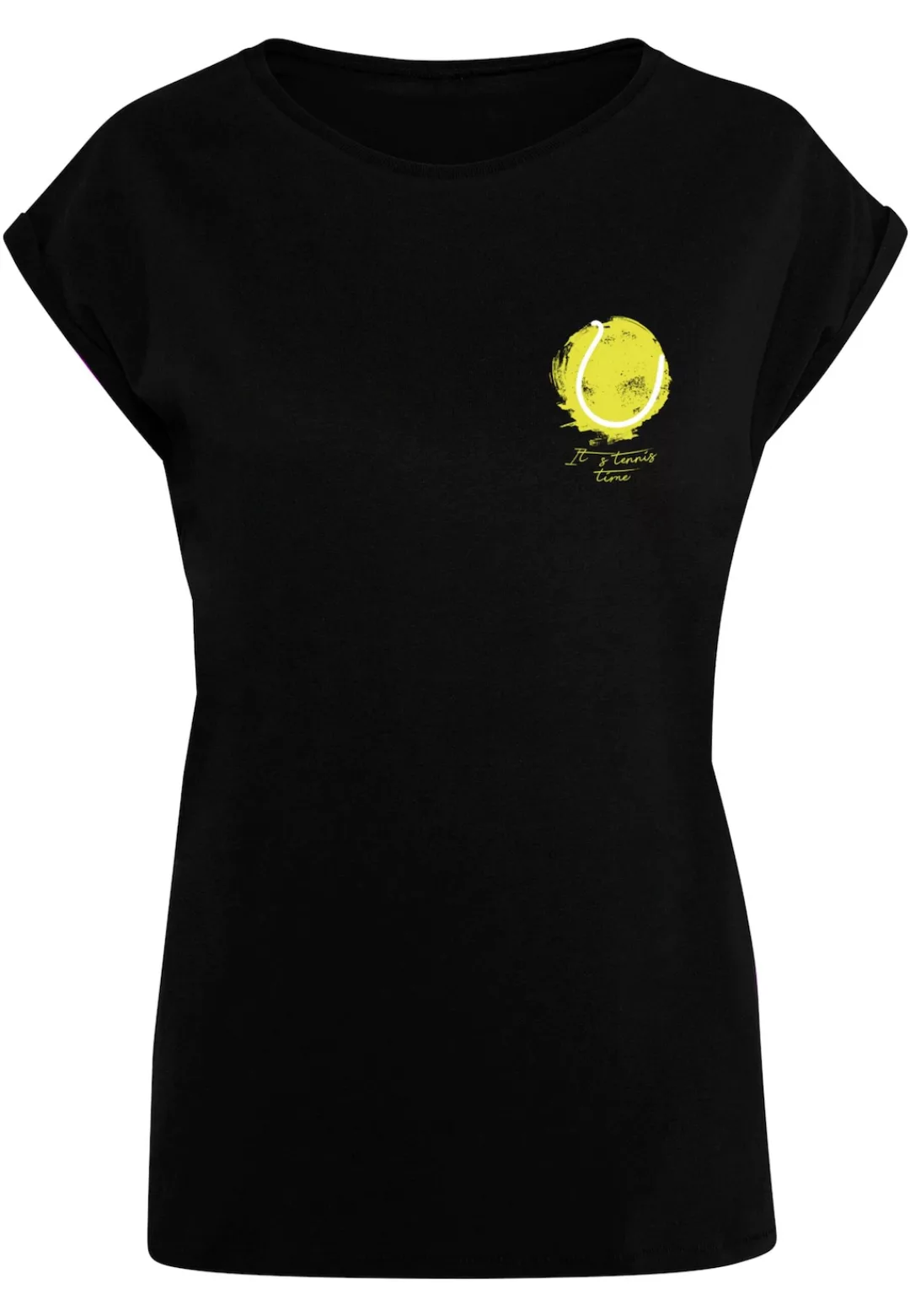 Merchcode T-Shirt "Merchcode Damen Ladies Its Tennis Time Extended Shoulder günstig online kaufen