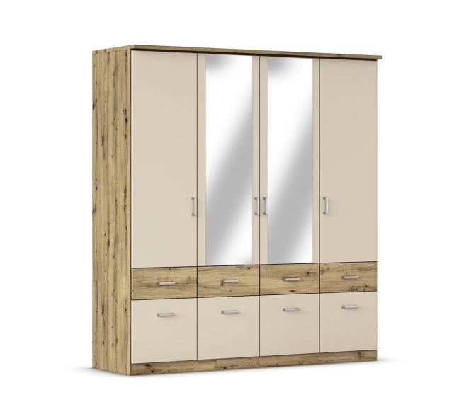 Drehtürenschrank 4-trg. ca. 181x199x58 cm Artisan / Champagner günstig online kaufen