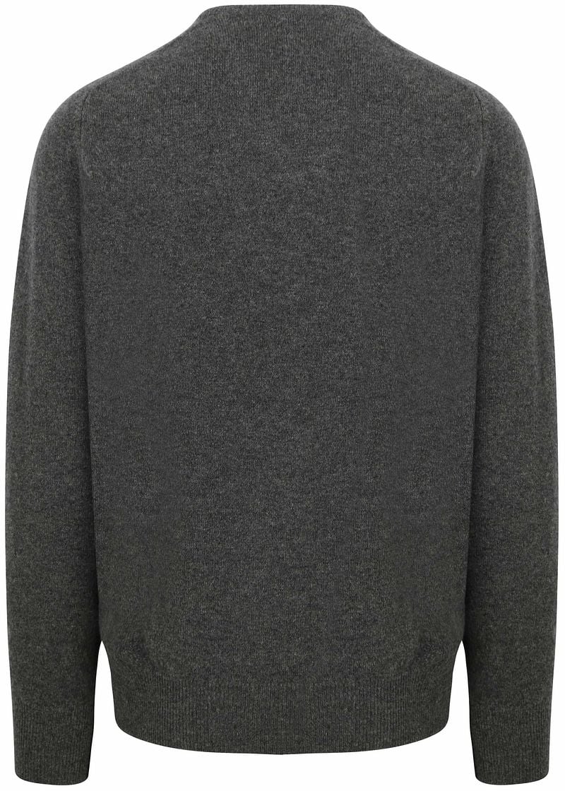 William Lockie V-Auschnitt Pullover Lammwolle Cliff Grau - Größe M günstig online kaufen
