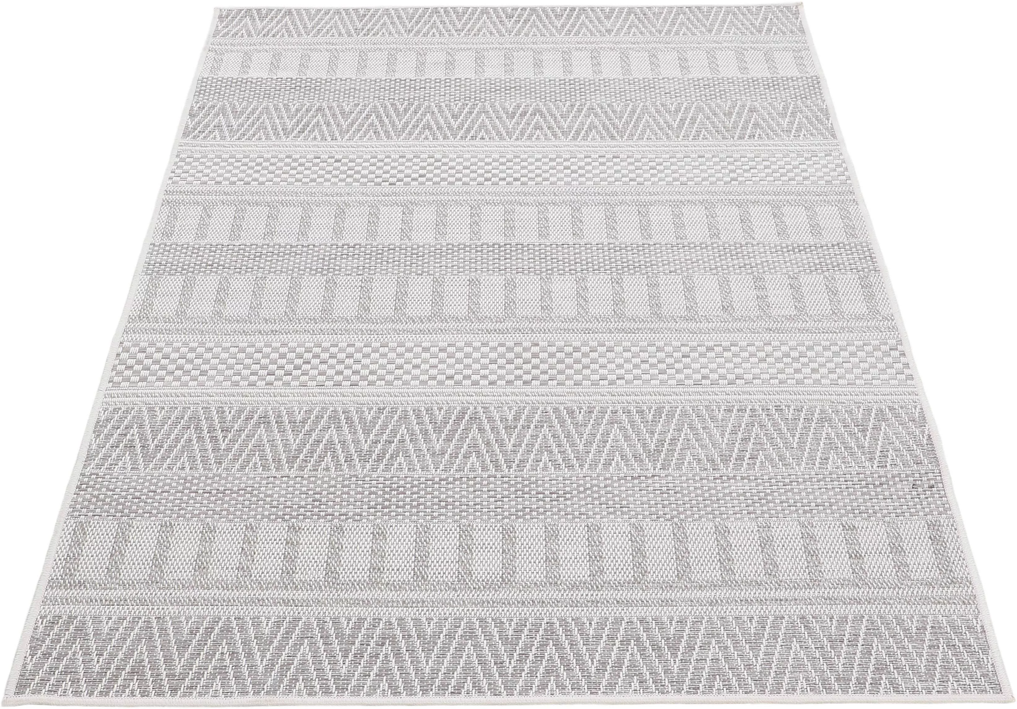 carpetfine Teppich »Boho 100«, rechteckig, 4 mm Höhe, robustes Flachgewebe, günstig online kaufen