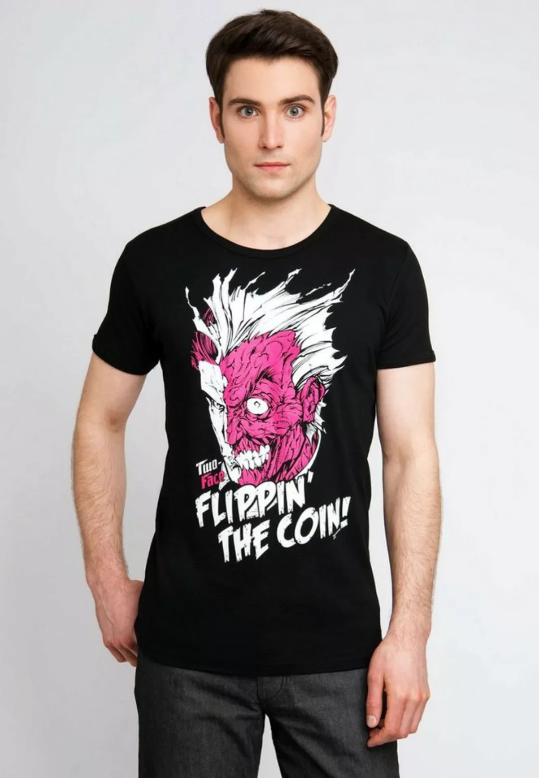 LOGOSHIRT T-Shirt "Two Face - Flippin The Coin", mit tollem Two Face-Print günstig online kaufen