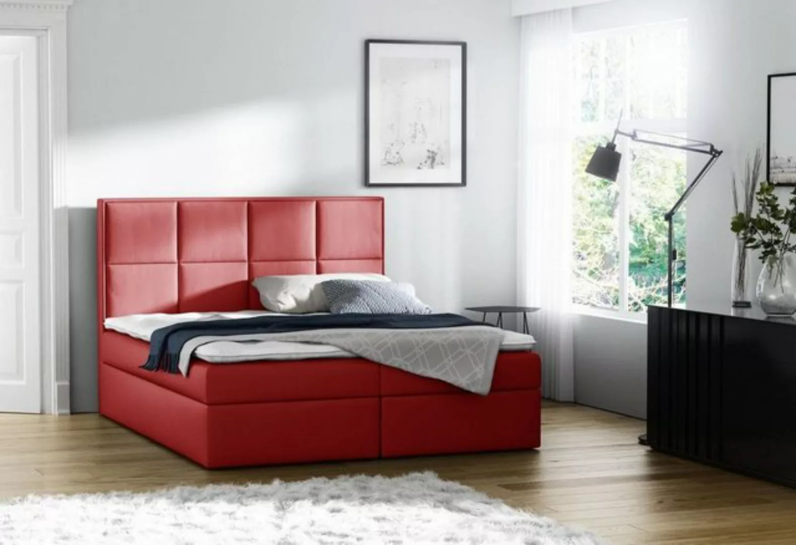 JVmoebel Bett, Boxspringbett Design Doppel Hotel Modern Bett Schlafzimmer B günstig online kaufen