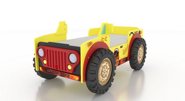 Faizee Möbel Kinderbett Monster Truck Kinderzimmerbett Hochwertiges MDF Bet günstig online kaufen