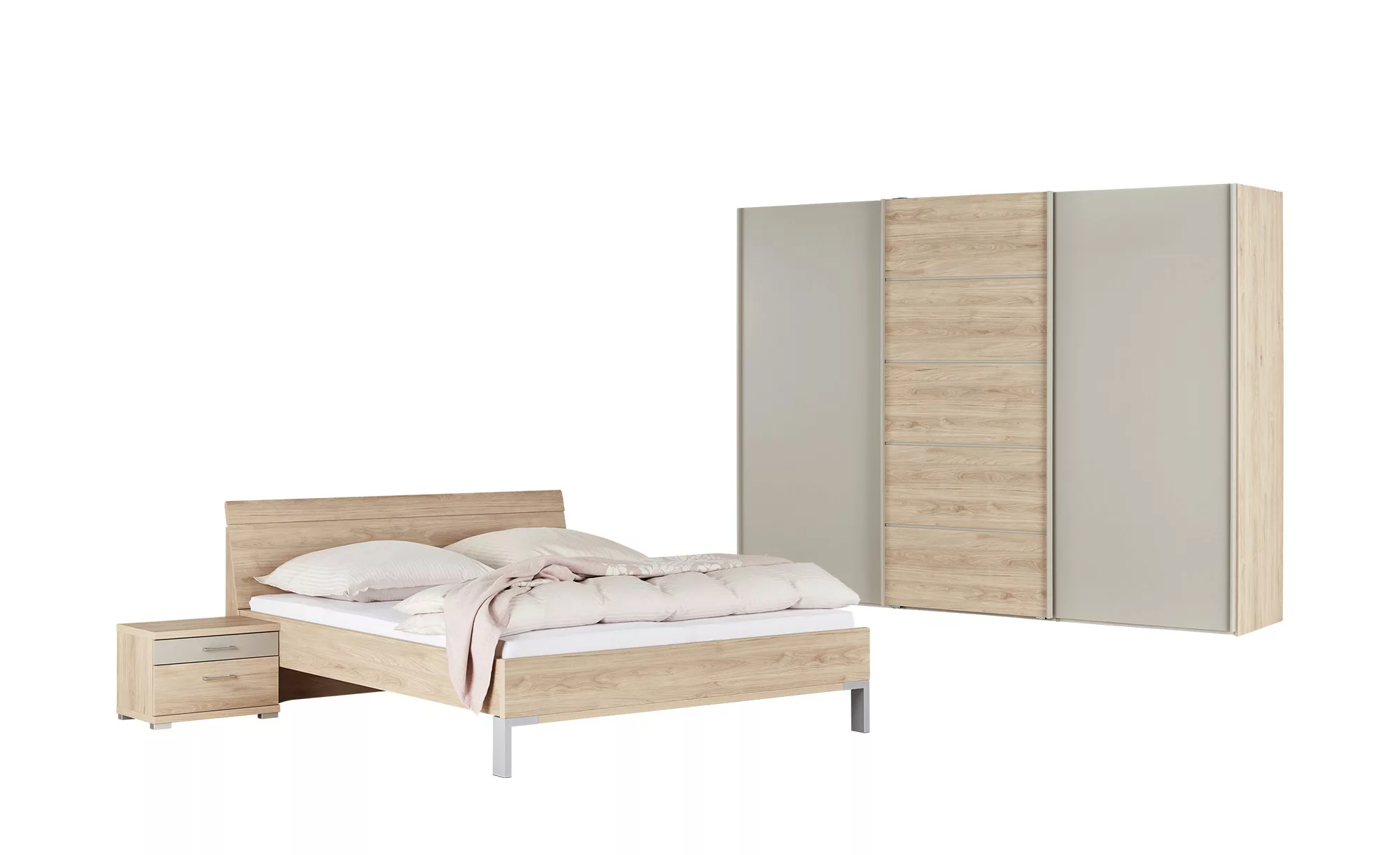 uno Komplett-Schlafzimmer 4-teilig  Rügen 2 - holzfarben - 300 cm - 217 cm günstig online kaufen
