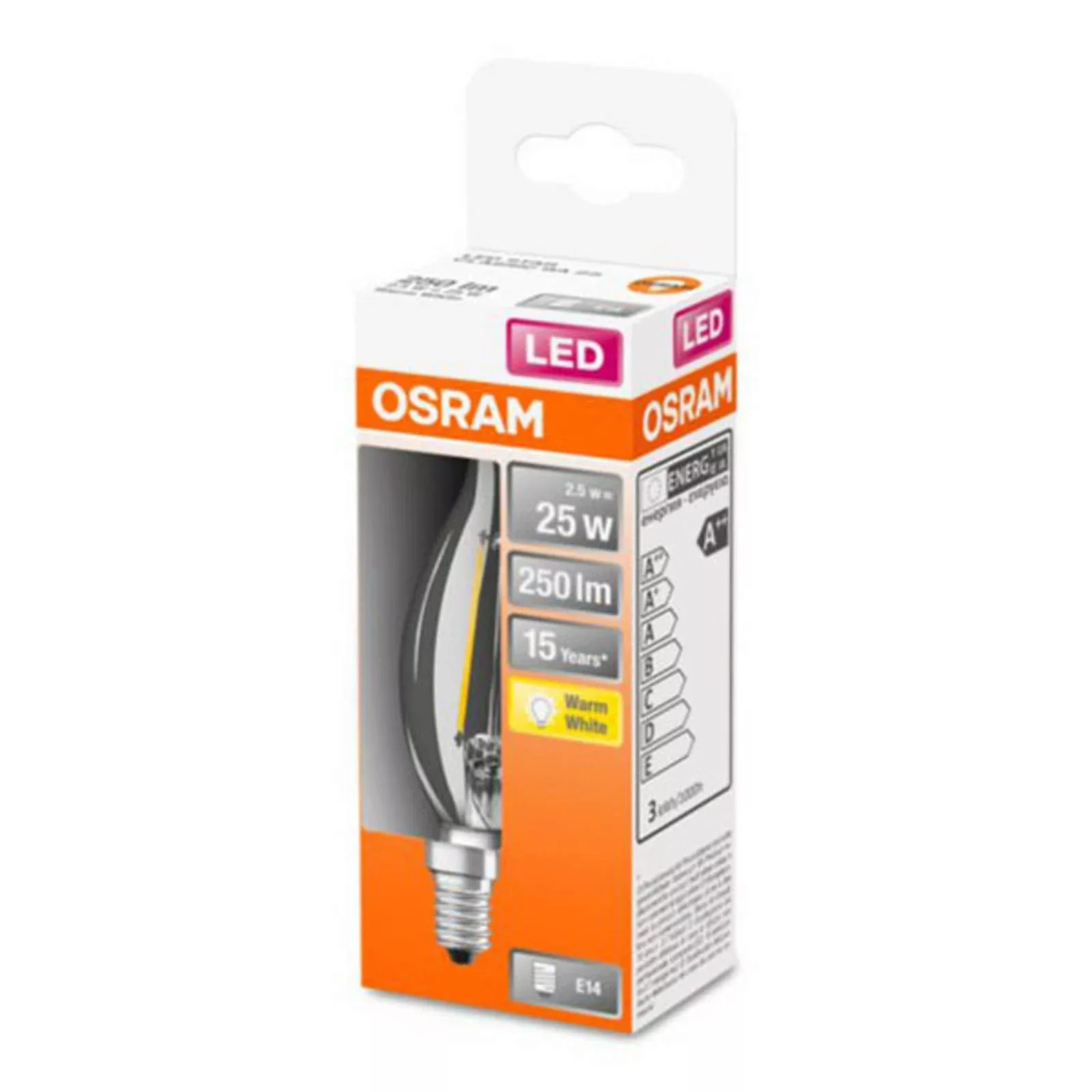 OSRAM Classic B LED-Lampe E14 2,5W 2.700K Windstoß günstig online kaufen