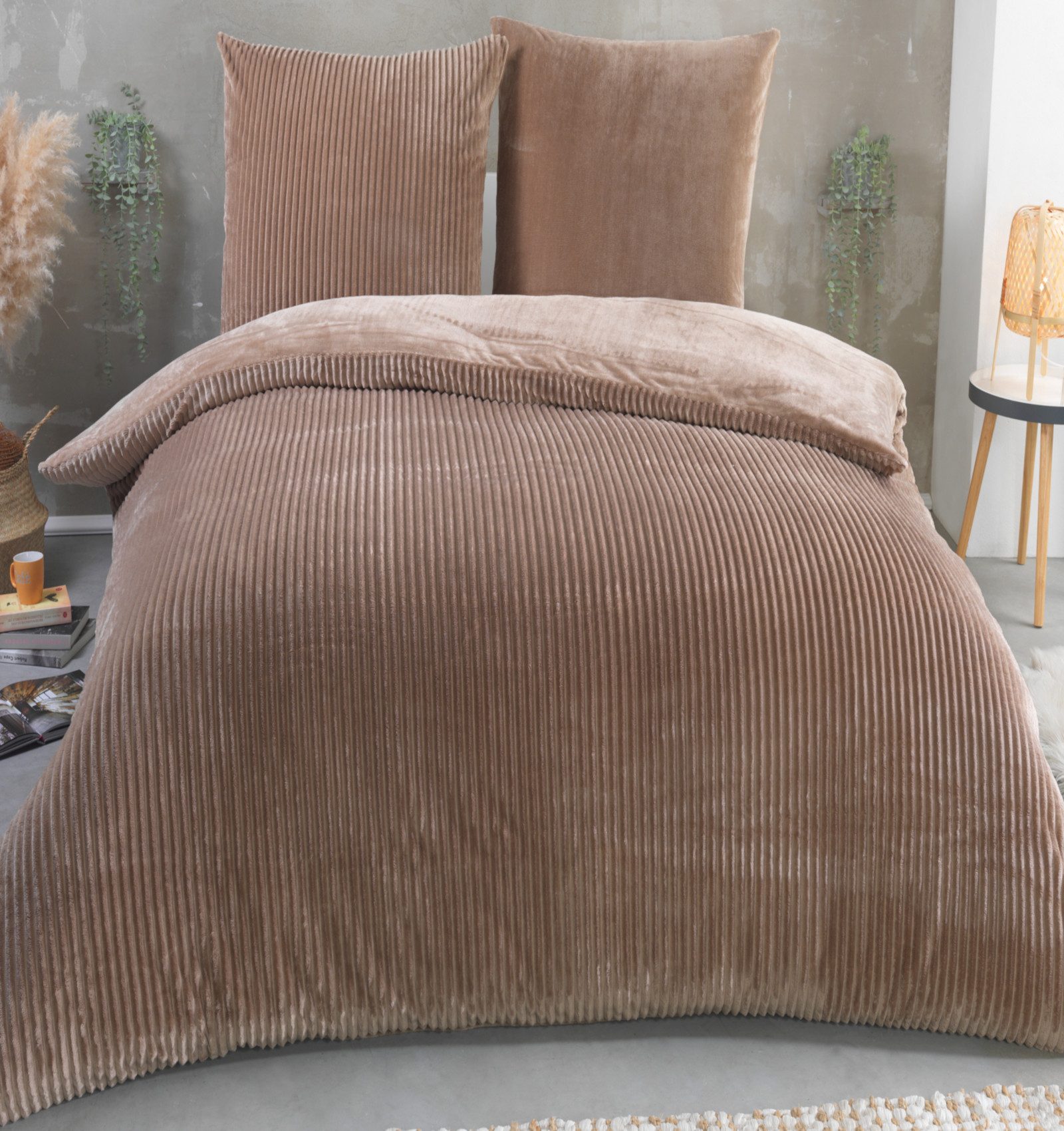 Kuscheli Wendebettwäsche 200x200 + 2x 80x80 günstig online kaufen