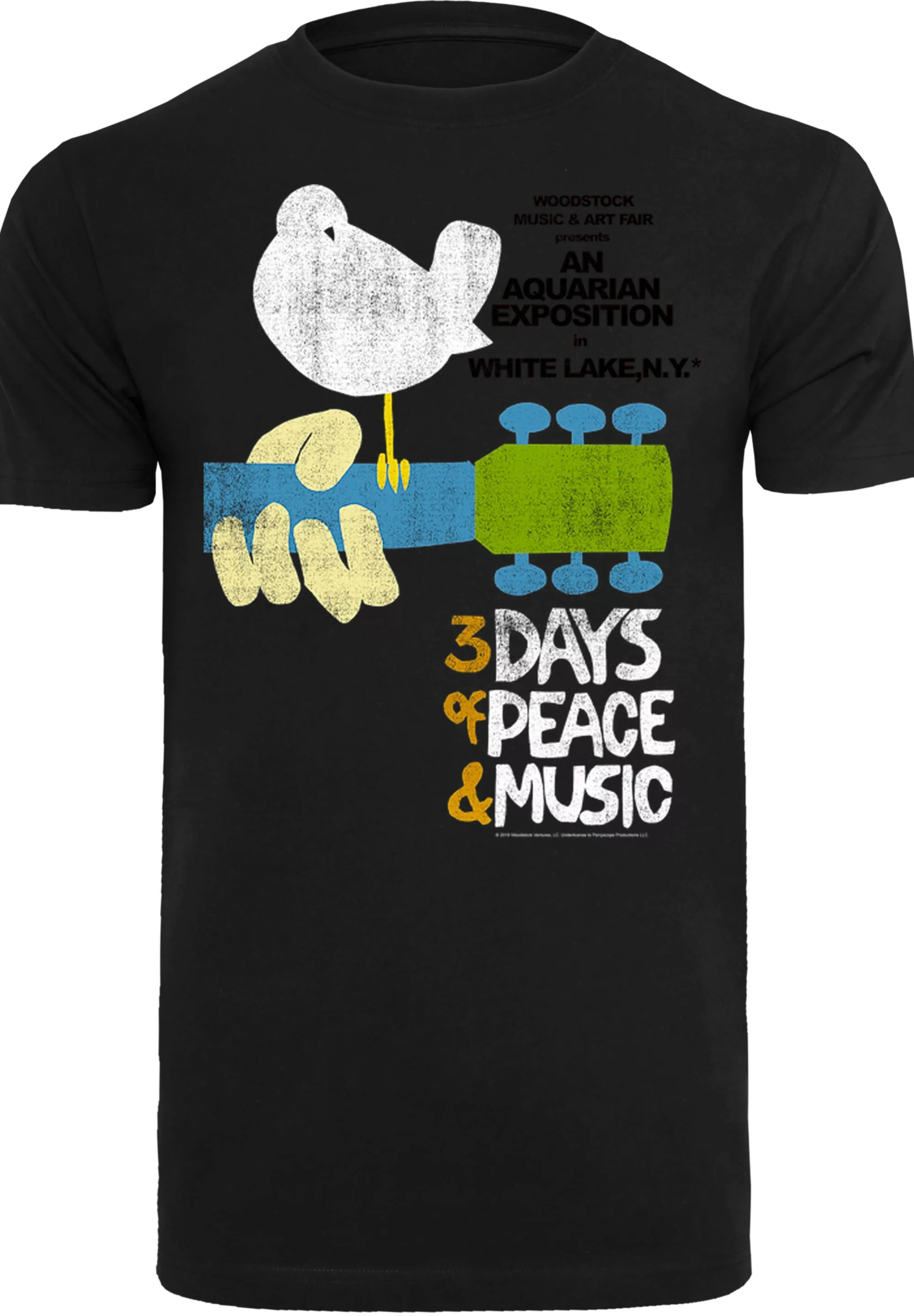 F4NT4STIC T-Shirt "Woodstock Festival Poster", Herren,Premium Merch,Regular günstig online kaufen