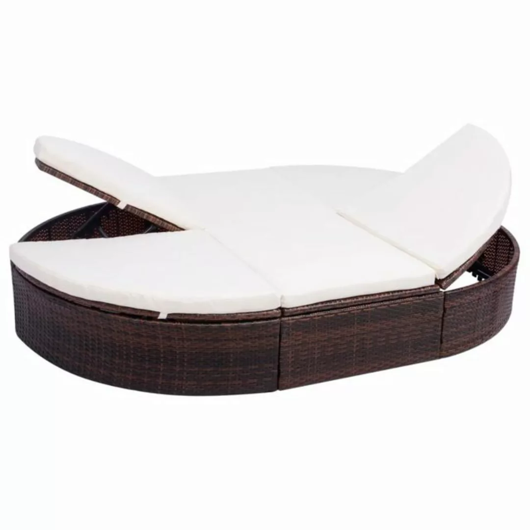 Merax Loungebett, 2 Teile, aus Polyrattan, Gartenliege, Sonnenlige inkl. Au günstig online kaufen