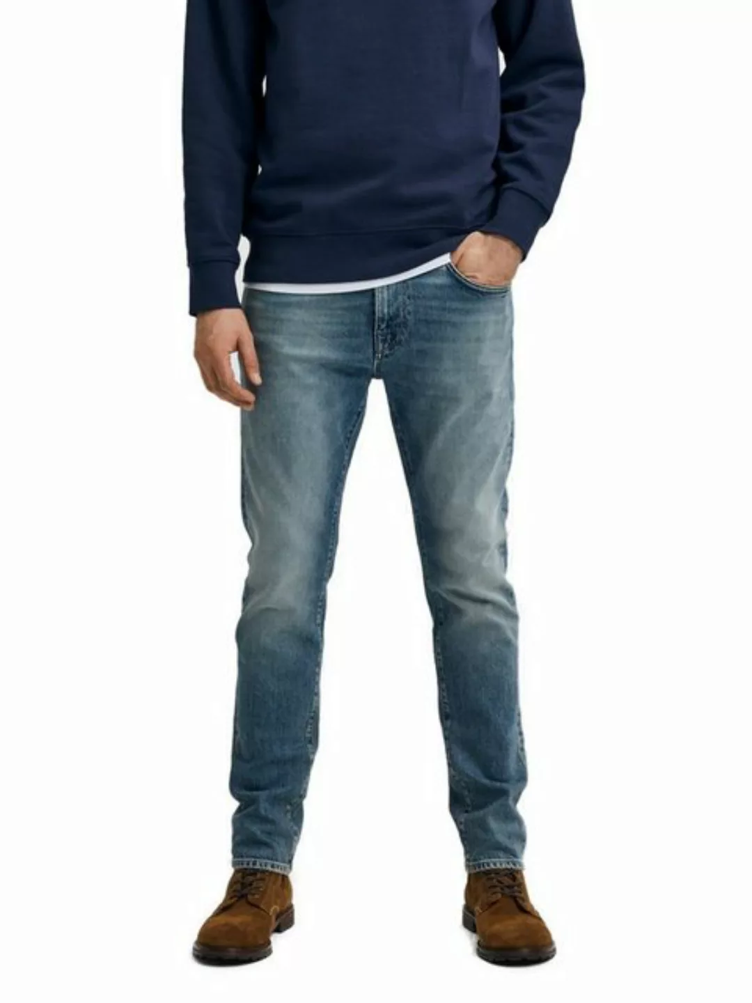 Selected Homme Herren Jeans SLH175-SLIM LEON 6290 - Slim Fit - Blau - Light günstig online kaufen