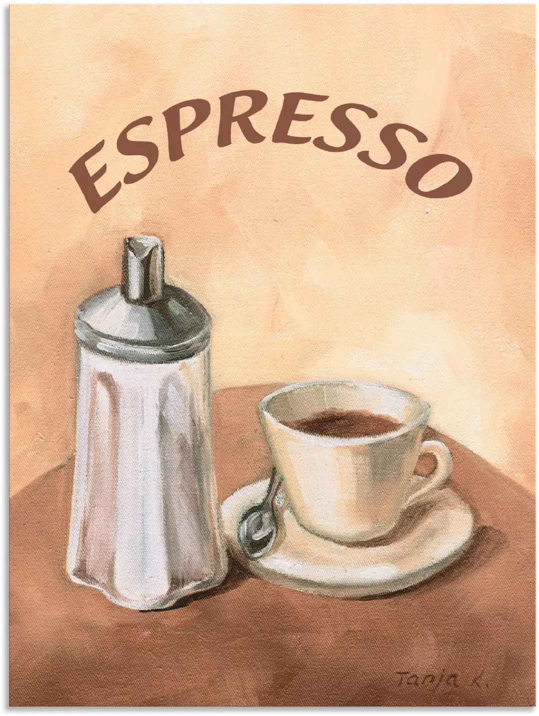 Artland Wandbild "Espresso II", Getränke, (1 St.), als Alubild, Outdoorbild günstig online kaufen