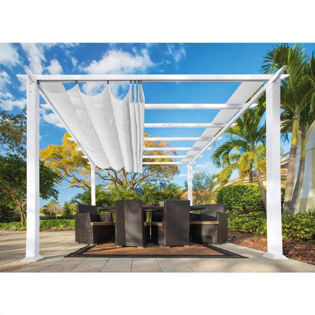 Paragon Outdoor Pavillon Florida weiß Metall B/H/L: ca. 350x235x350 cm günstig online kaufen