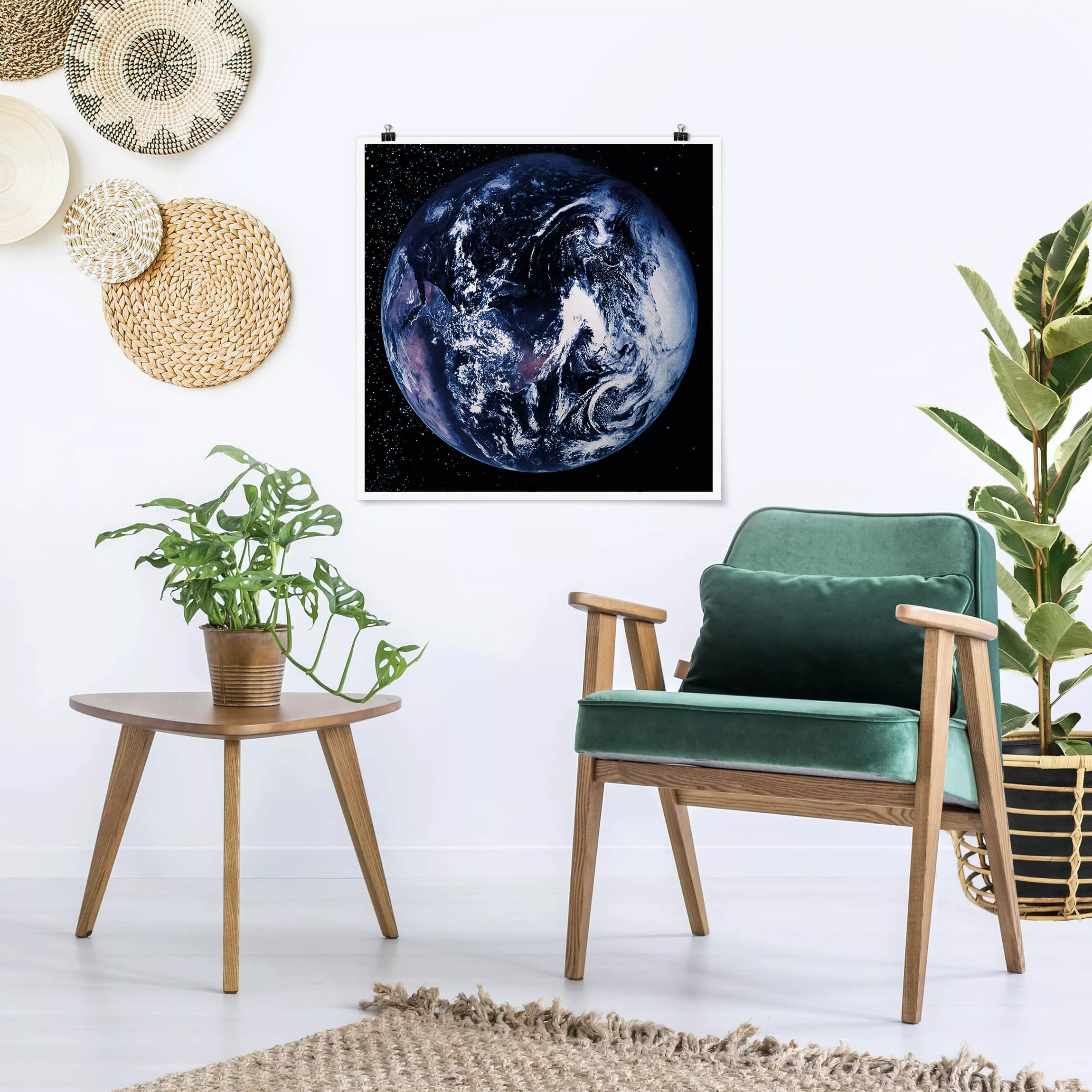 Poster - Quadrat Planet Earth günstig online kaufen