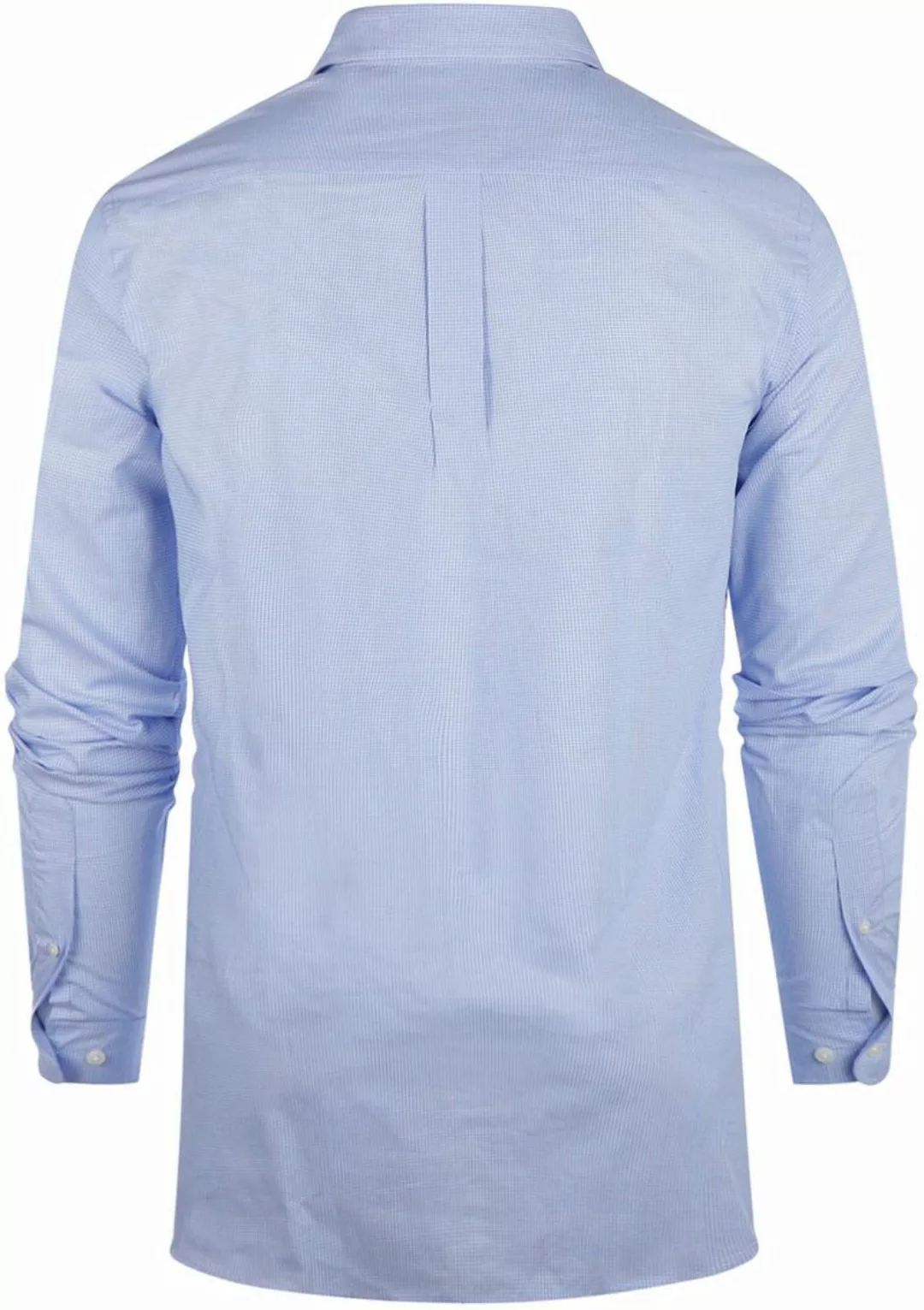 Steppin' Out Hemd Extra Long Sleeves Karos Hellblau - Größe L günstig online kaufen