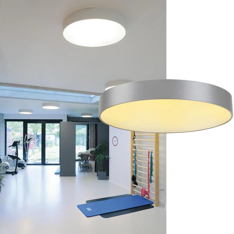 Deckenleuchte Medo 60, LED, in silbergrau, Ø 600 mm, umfunktionierbar zur P günstig online kaufen