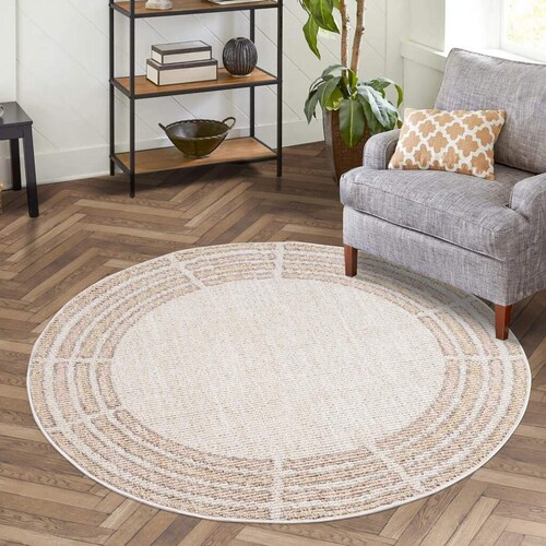 Carpet City Teppich »CLASICO 9068«, rund, 11 mm Höhe, Kurzflor, Hochtief-Mu günstig online kaufen