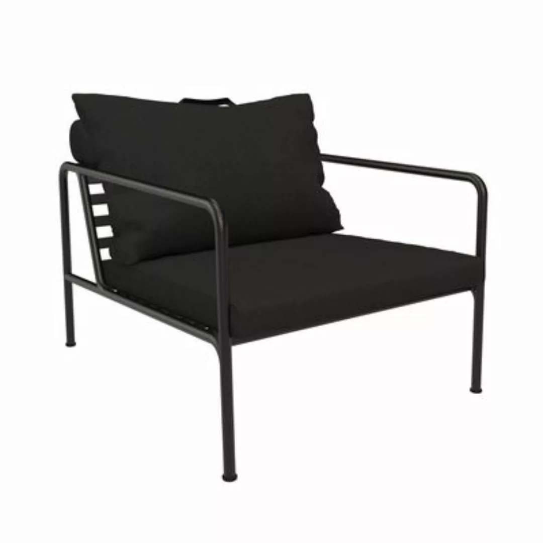 Gepolsterter Sessel Avon metall textil schwarz / Stoff & Stahl - Houe - Sch günstig online kaufen