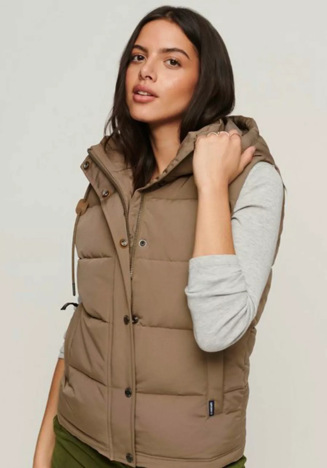 Superdry Steppweste EVEREST HOODED PUFFER GILET günstig online kaufen