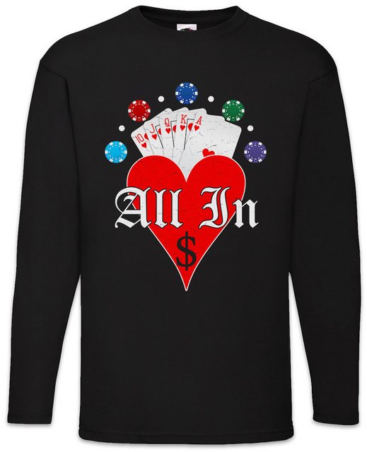 Urban Backwoods Langarmshirt Poker Hearts All In Langarm T-Shirt Card Karte günstig online kaufen