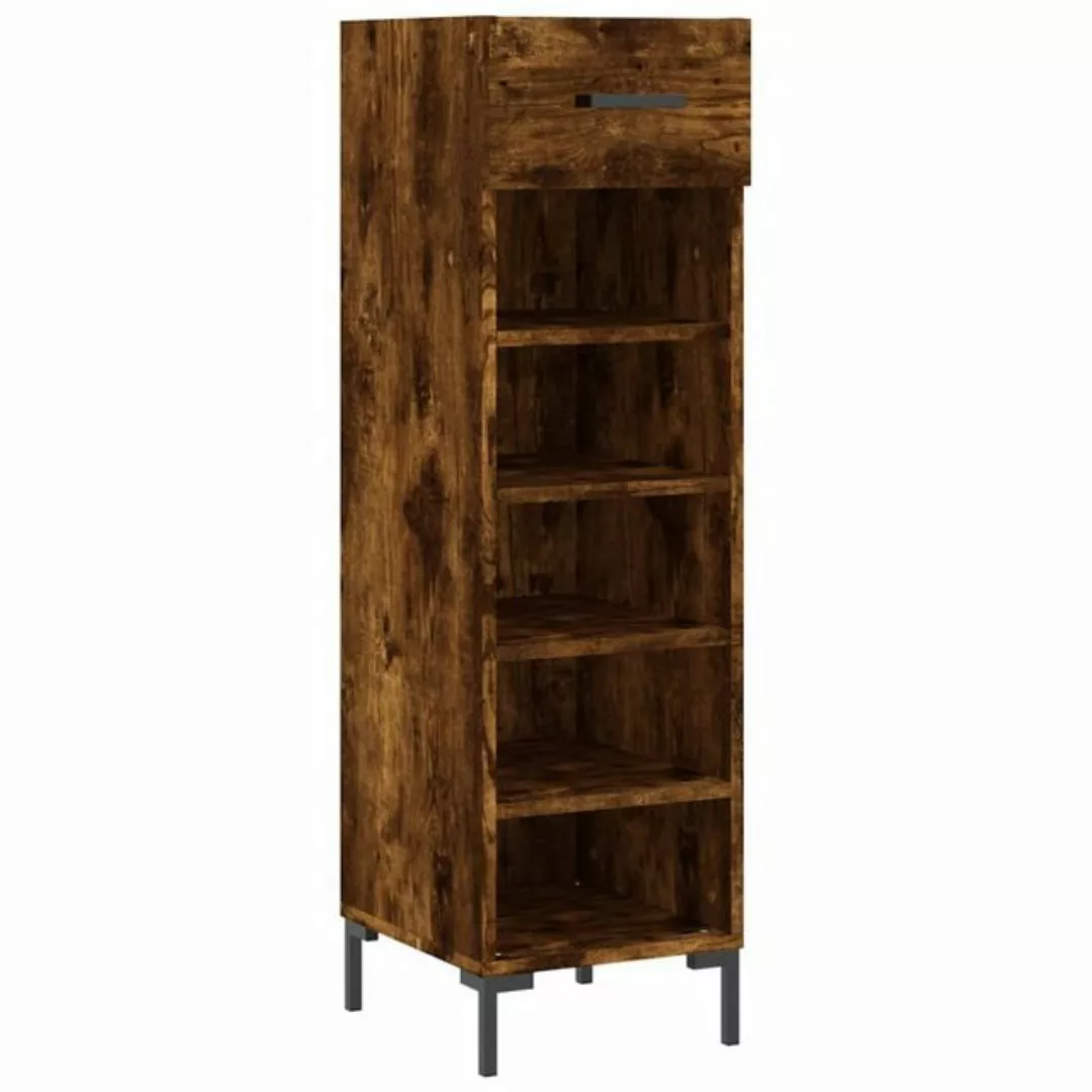 vidaXL Kleiderschrank Schuhschrank Räuchereiche 30x35x105 cm Holzwerkstoff günstig online kaufen