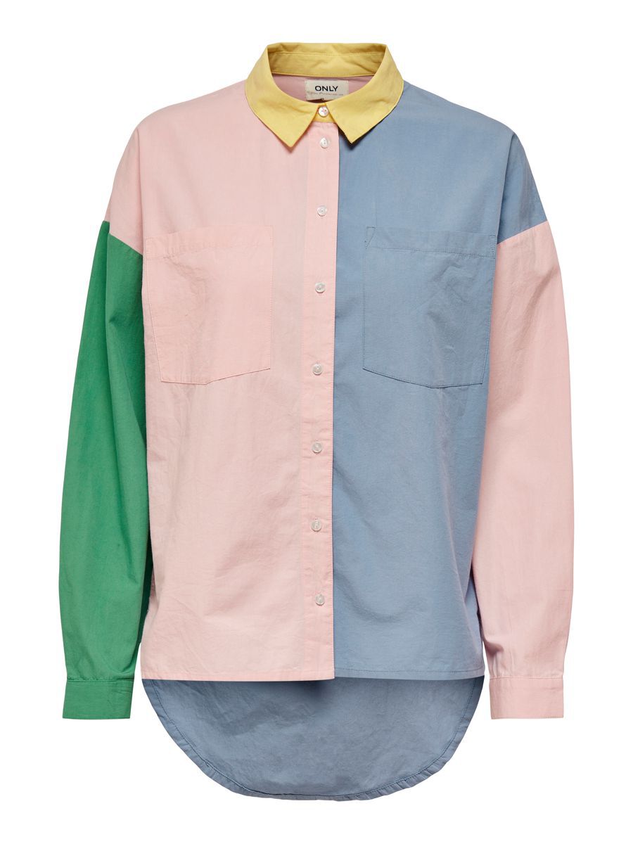 ONLY Colourblocking- Hemd Damen Blue; Green; Pink; Yellow günstig online kaufen