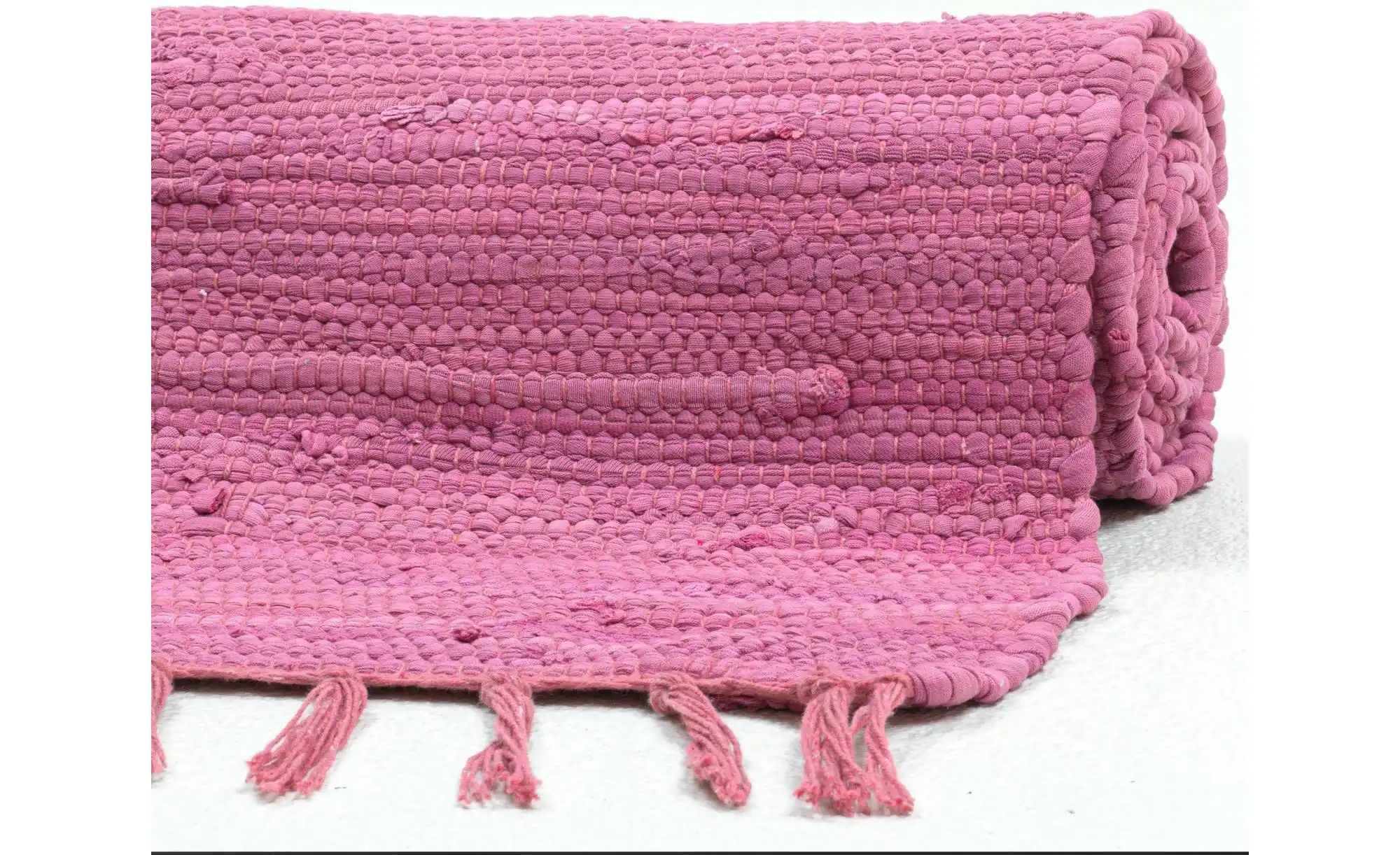 THEKO Teppich  Happy Co ¦ rosa/pink ¦ Baumwolle ¦ Maße (cm): B: 160 H: 0,5 günstig online kaufen