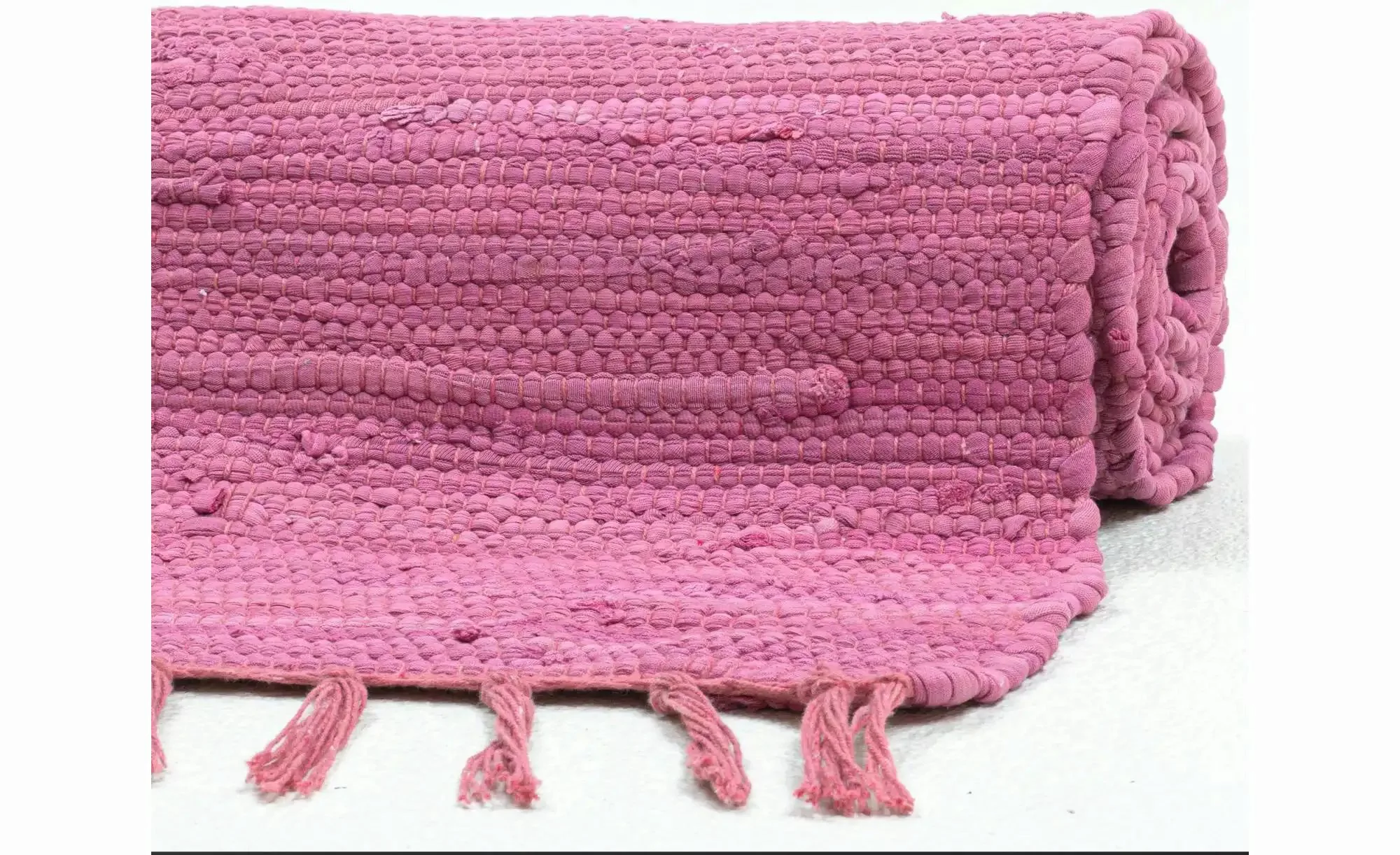 Theko Teppich  Happy Co ¦ rosa/pink ¦ Baumwolle ¦ Maße (cm): B: 90 H: 0,5 T günstig online kaufen