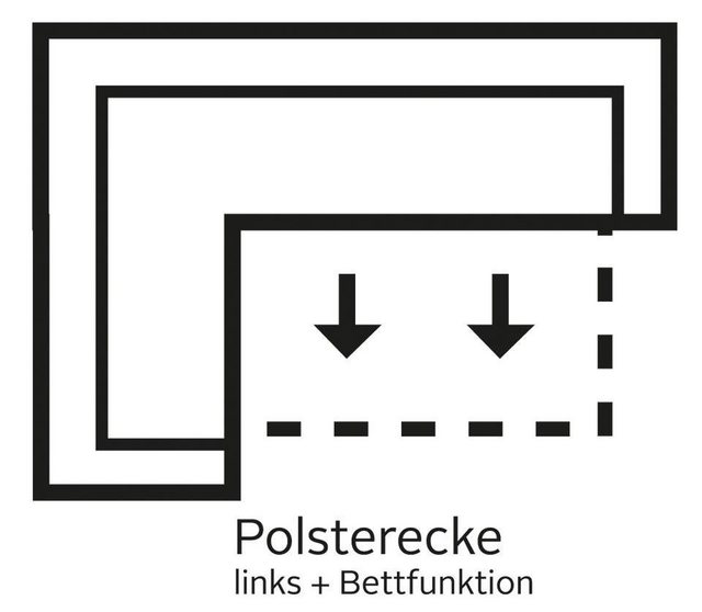 Places of Style Ecksofa Cardoso L-Form, Federkern, wahlweise mit Bett, Schu günstig online kaufen