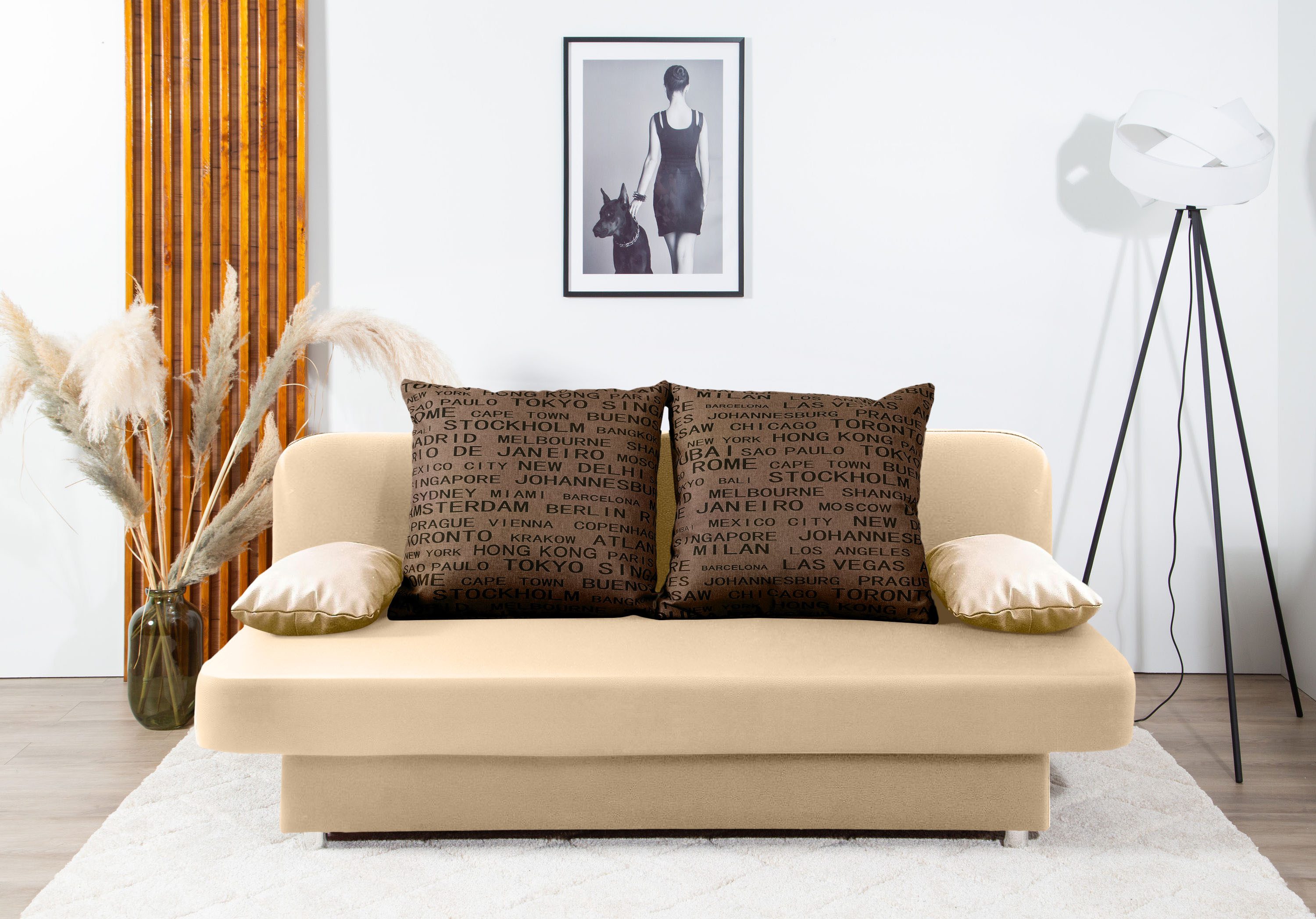 COLLECTION AB Schlafsofa "Ulla inkl. Bettfunktion und Bettkasten", Schlafso günstig online kaufen