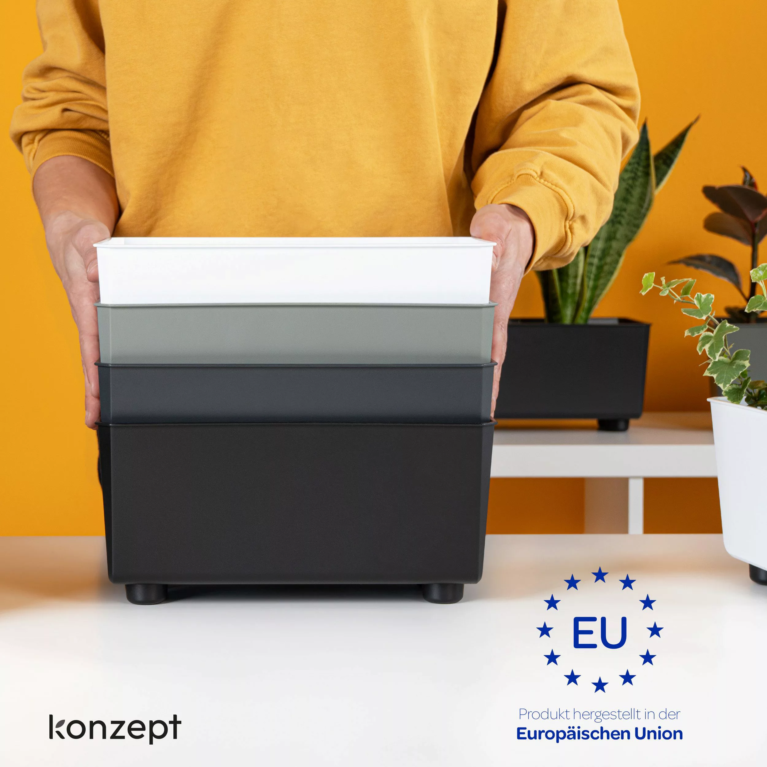 KONZEPT Blumenkasten Blumentöpfe mit Füßen, rechteckig günstig online kaufen